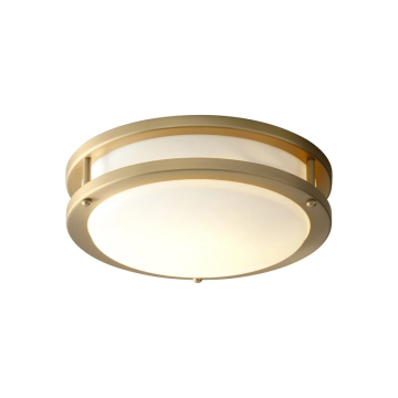 Oxygen Lighting Oracle 10" LED Ceiling Mount - 3000K - 120-277V - Aged Brass