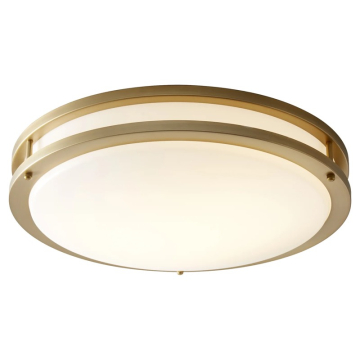 Oxygen Lighting Oracle 18" LED Ceiling Mount - 3000K - 120-277V - Aged Brass
