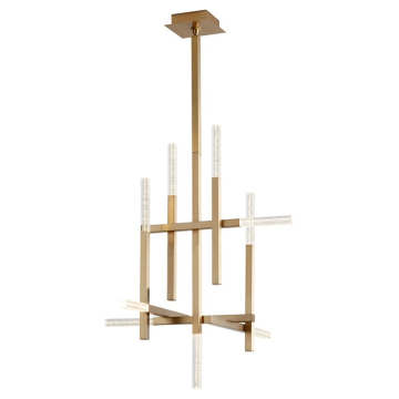 Oxygen Lighting Atlantis LED Chandelier - 3000K - 120V - Aged Brass