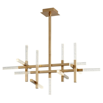 Oxygen Lighting Atlantis LED Chandelier - 3000K - 120V - Aged Brass