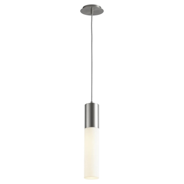 Oxygen Lighting Magnum LED Pendant - 3000K - 120-277V - Matte White Acrylic / Satin Nickel