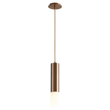Oxygen Lighting Opus LED Pendant - 3000K - 120-277V - White Opal Glass / Satin Copper