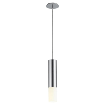 Oxygen Lighting Opus LED Pendant - 3000K - 120-277V - Matte White Acrylic / Polished Chrome