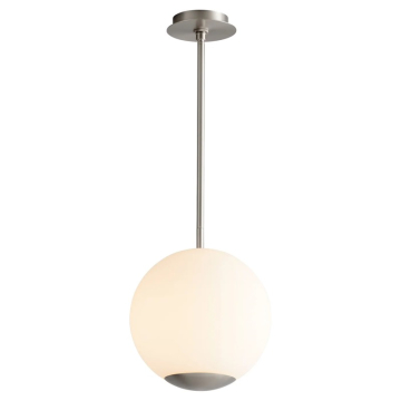 Oxygen Lighting Terra 12" LED Pendant - 3000K - 120V - Satin Nickel