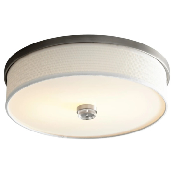 Oxygen Lighting Echo LED Ceiling Mount - 3000K - 120-277V - Satin Nickel / White Opal Glass