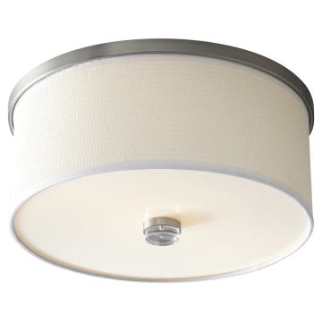 Oxygen Lighting Echo LED Ceiling Mount - 3000K - 120-277V - Satin Nickel / White Opal Glass