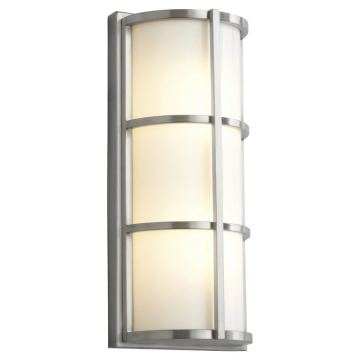 Oxygen Lighting Leda LED Outdoor Wall Sconce - 3000K - 120-277V - Satin Nickel