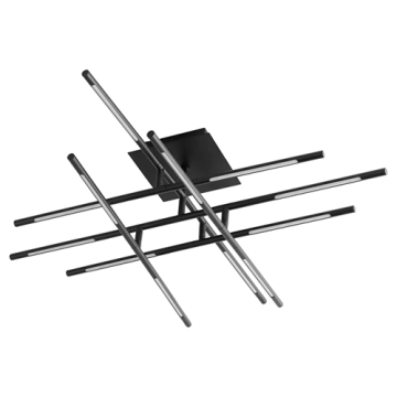 Oxygen Lighting Palillos 12-Light LED Ceiling Mount - CCT Selectable - 120-277V - Black