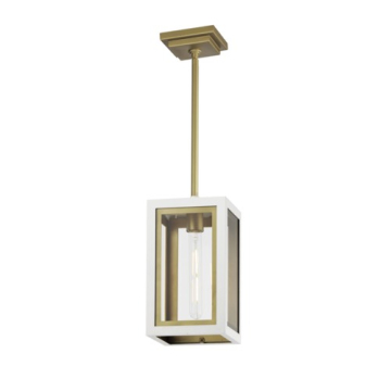 Maxim Lighting Neoclass 1-Light Outdoor Pendant - 120V - White / Gold