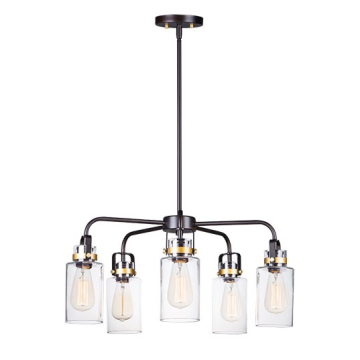 Maxim Lighting Magnolia 5-Light Pendant - 120V - Bronze / Gold
