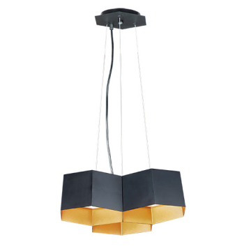 Maxim Lighting Honeycomb 3-Light LED Chandelier - 3000K - 120V - Black / Gold