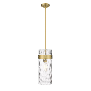 Z-Lite Fontaine 7" 1-Light Pendant - 120V - Rubbed Brass