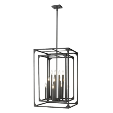 Z-Lite Easton 12-Light Chandelier - 120V - Matte Black