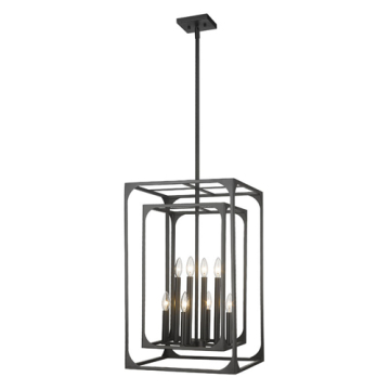 Z-Lite Easton 8-Light Chandelier - 120V - Matte Black
