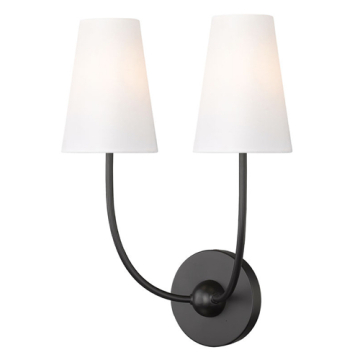 Z-Lite Shannon 2-Light Wall Sconce - 120V - Matte Black
