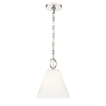 Z-Lite Alaric 10" 1-Light Pendant - 120V - Polished Nickel