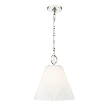 Z-Lite Alaric 14" 1-Light Pendant - 120V - Polished Nickel