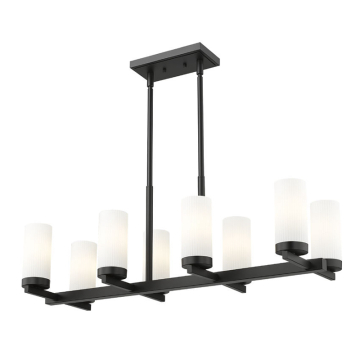 Z-Lite Danica 8-Light Linear Chandelier - 120V - Matte Black