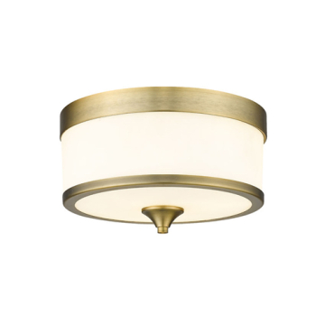Z-Lite Cosmopolitan 3-Light Flush Mount - 120V - Heritage Brass
