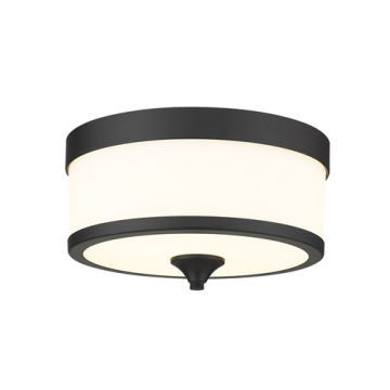 Z-Lite Cosmopolitan 3-Light Flush Mount - 120V - Matte Black