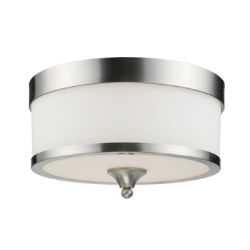 Z-Lite Cosmopolitan 3-Light Flush Mount - 120V - Brushed Nickel