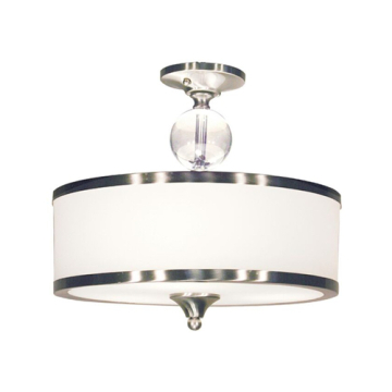 Z-Lite Cosmopolitan 3-Light Semi-Flush Mount - 120V - Brushed Nickel