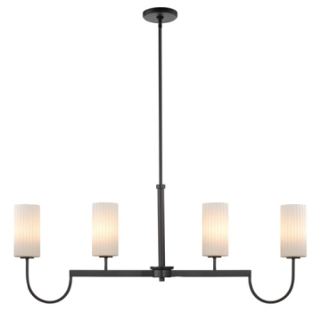 Maxim Lighting Town & Country 4-Light Linear Chandelier - 120V - Black