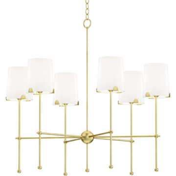 Maxim Lighting Huntington 6-Light Chandelier - 120V - Satin Brass