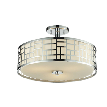 Z-Lite Elea 16" 3-Light Semi-Flush Mount - 120V - Chrome 