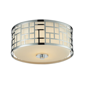 Z-Lite Elea 12" 2-Light Flush Mount - 120V - Chrome 