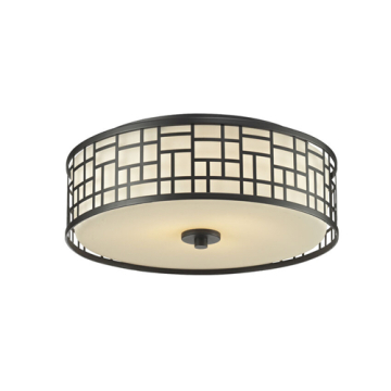 Z-Lite Elea 16" 3-Light Flush Mount - 120V - Bronze