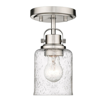 Z-Lite Kinsley 1-Light Flush Mount - 120V - Brushed Nickel