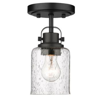 Z-Lite Kinsley 1-Light Flush Mount - 120V - Matte Black