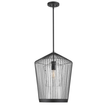 Z-Lite Lido 19" 1-Light Pendant - 120V - Matte Black