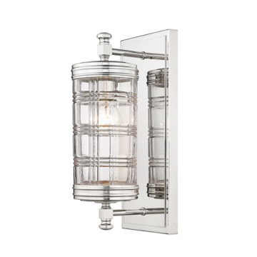 Z-Lite Archer 1-Light Wall Sconce - 120V - Polished Nickel