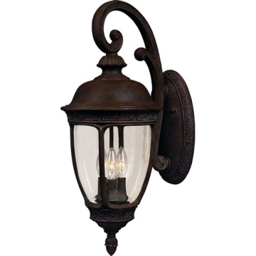 Maxim Lighting Knob Hill Die Cast 3-Light Medium Outdoor Wall Lantern - 120V - Sienna