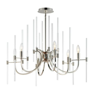Maxim Lighting Divine 6-Light Chandelier - 120V - Polished Nickel