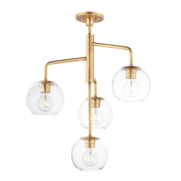 Maxim Lighting Branch 4-Light Pendant - 120V - Natural Aged Brass