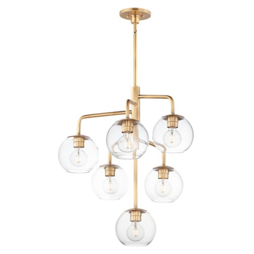 Maxim Lighting Branch 6-Light Pendant - 120V - Natural Aged Brass