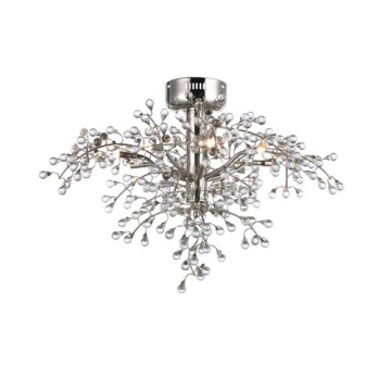 Maxim Lighting Cluster 8-Light Semi-Flush Mount - 120V - Polished Nickel