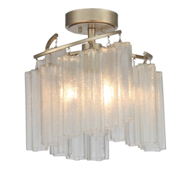 Maxim Lighting Victoria 3-Light Semi-Flush Mount - 120V - Golden Silver