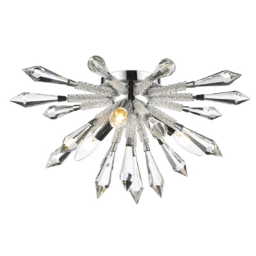 Z-Lite Soleia 3-Light Flush Mount - 120V - Chrome 