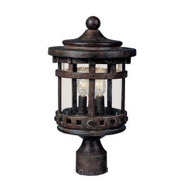 Maxim Lighting Santa Barbara VX 3-Light Outdoor Pole Lantern - 120V - Sienna