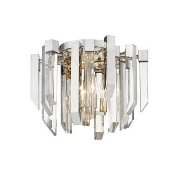 Z-Lite Bova 4-Light Flush Mount - 120V - Polished Nickel