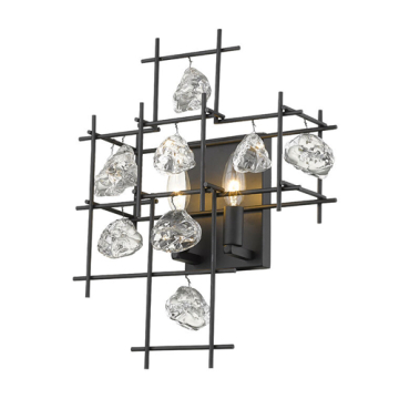 Z-Lite Garroway 2-Light Wall Sconce - 120V - Matte Black