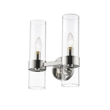 Z-Lite Datus 2-Light Wall Sconce - 120V - Polished Nickel