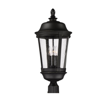 Maxim Lighting Dover VX 3-Light Large Outdoor Post Top Lantern - 120V - Bronze