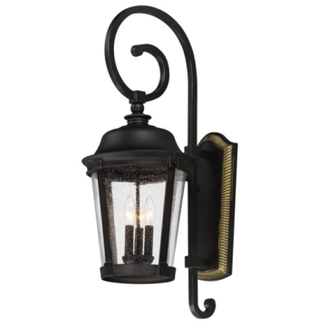 Maxim Lighting Dover VX 3-Light Large Outdoor Wall Lantern - 120V - Bronze