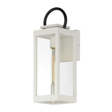 Maxim Lighting Nassau VX 1-Light Medium Outdoor Wall Lantern - 120V - White / Black