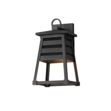 Maxim Lighting Shutters 1-Light Small Outdoor Wall Sconce - 120V - Black